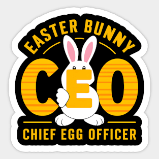 Easter Bunny CEO Chief Egg Officer Sticker